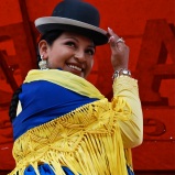 Cholita fashion show, El Alto, La Paz