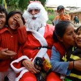 Bolivia: Giovanna, Marcelo, Zoe and William (Santa played by Doug)