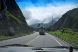 Driving through mountains