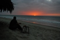 Sundowner on the beach, Zorritos, Peru