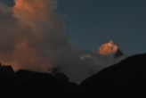 Sunset, Llanganuco mountain lodge