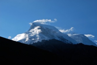 View from the van, Llanganuco mountain lodge, Cordillera Blanca, Peru