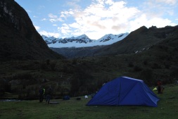First night camping on the Santa Cruz trek, Cordillera Blanca, Peru