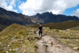 Paula storms uphill like an Andean goat (or something), Santa Cruz trek, Cordillera Blanca, Peru