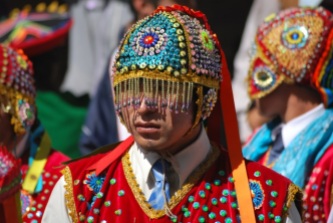 Getting ready to parade, Cusco, Peru