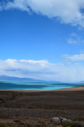 Turquoise waters on the route to El Calafate, Argentina.
