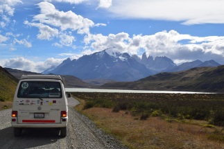 Driving to Torres del Paine, Chile