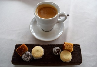 Coffee and petit fours.