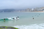 Surfers, Arpoador beach, Rio