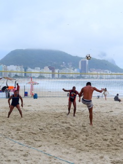Foot volley, Copacabana beach, Rio
