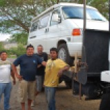 Honduras: the village turns out to help us with the van